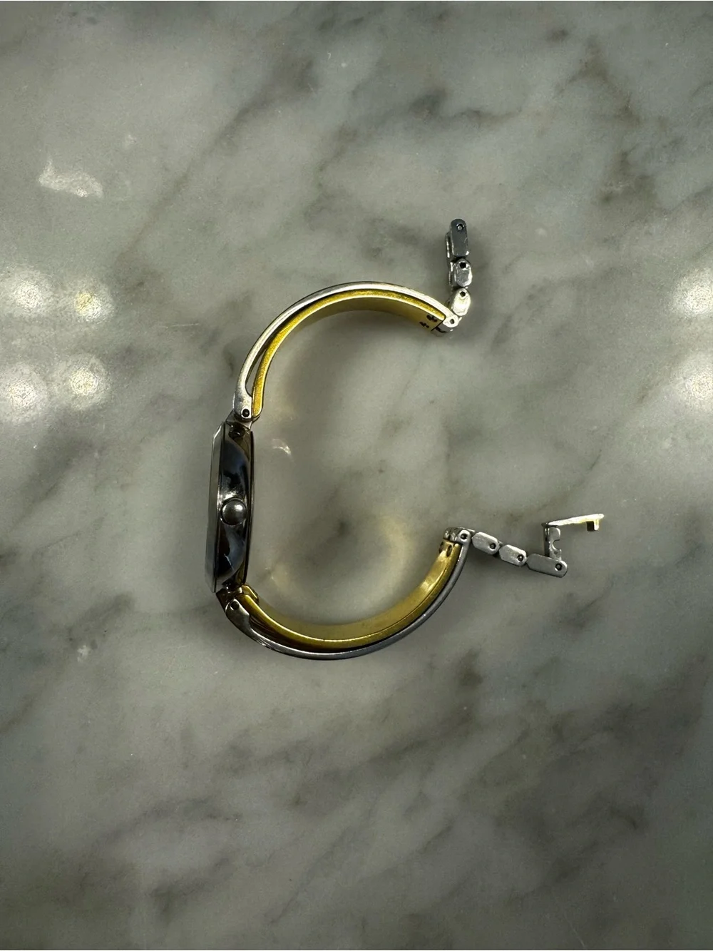 Movado Two-Tone Gold and Silver Women's Bangle Watch